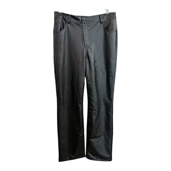Pants - Boutique Faux Leather Black Pants Size Large
